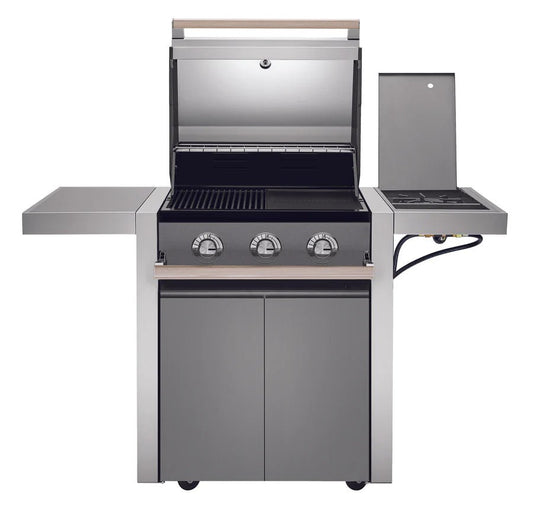 BeefEater 1500 Series - 5 Burner BBQ & Side Burner Trolley - Nuovo Luxury - Barbecue Grill