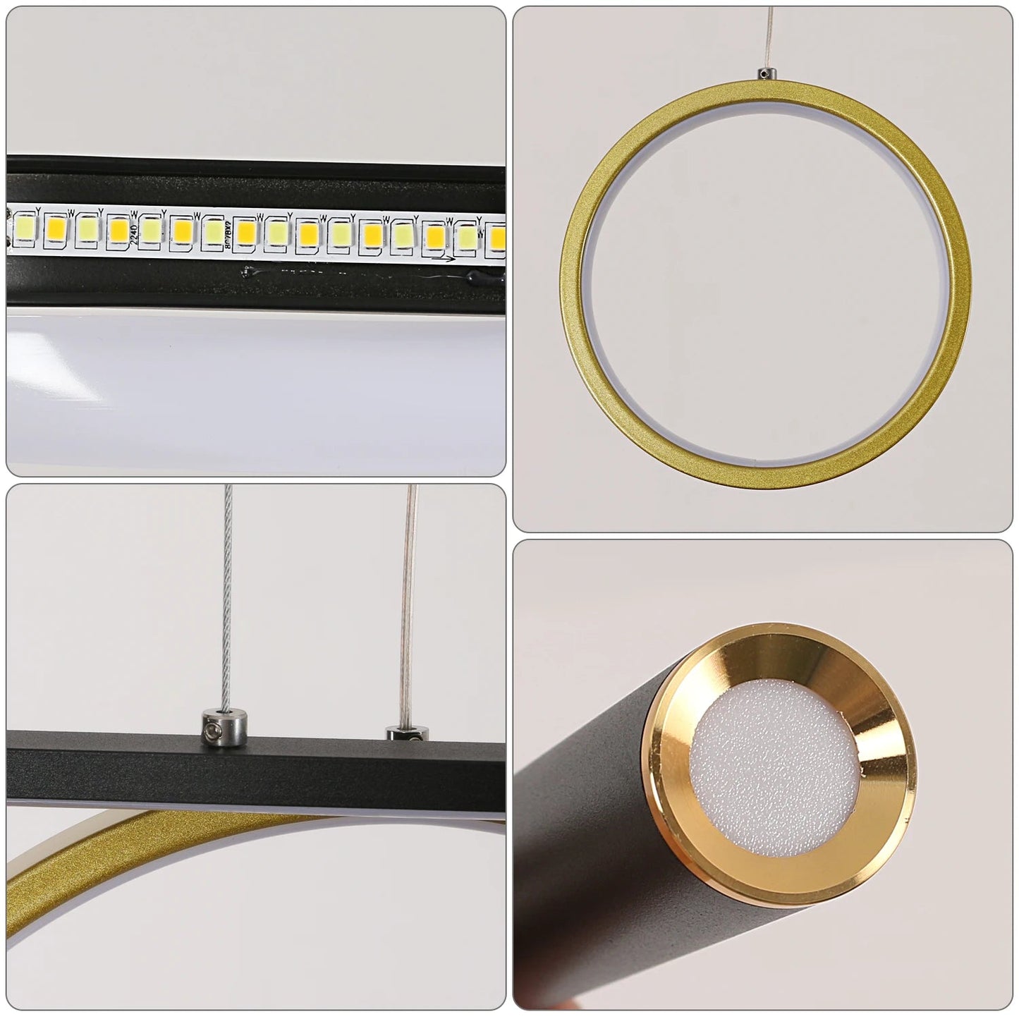Contempo Wave & Ring LED Pendant Light – Luxury Dimmable Design - Nuovo Luxury -