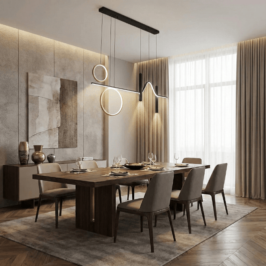 Contempo Wave & Ring LED Pendant Light – Luxury Dimmable Design - Nuovo Luxury -
