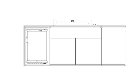 FrescoPro Canberra Outdoor Kitchen with Pro Line 6 Burner Barbeque - Dekton / Dekton Doors - Nuovo Luxury - Outdoor Kitchen