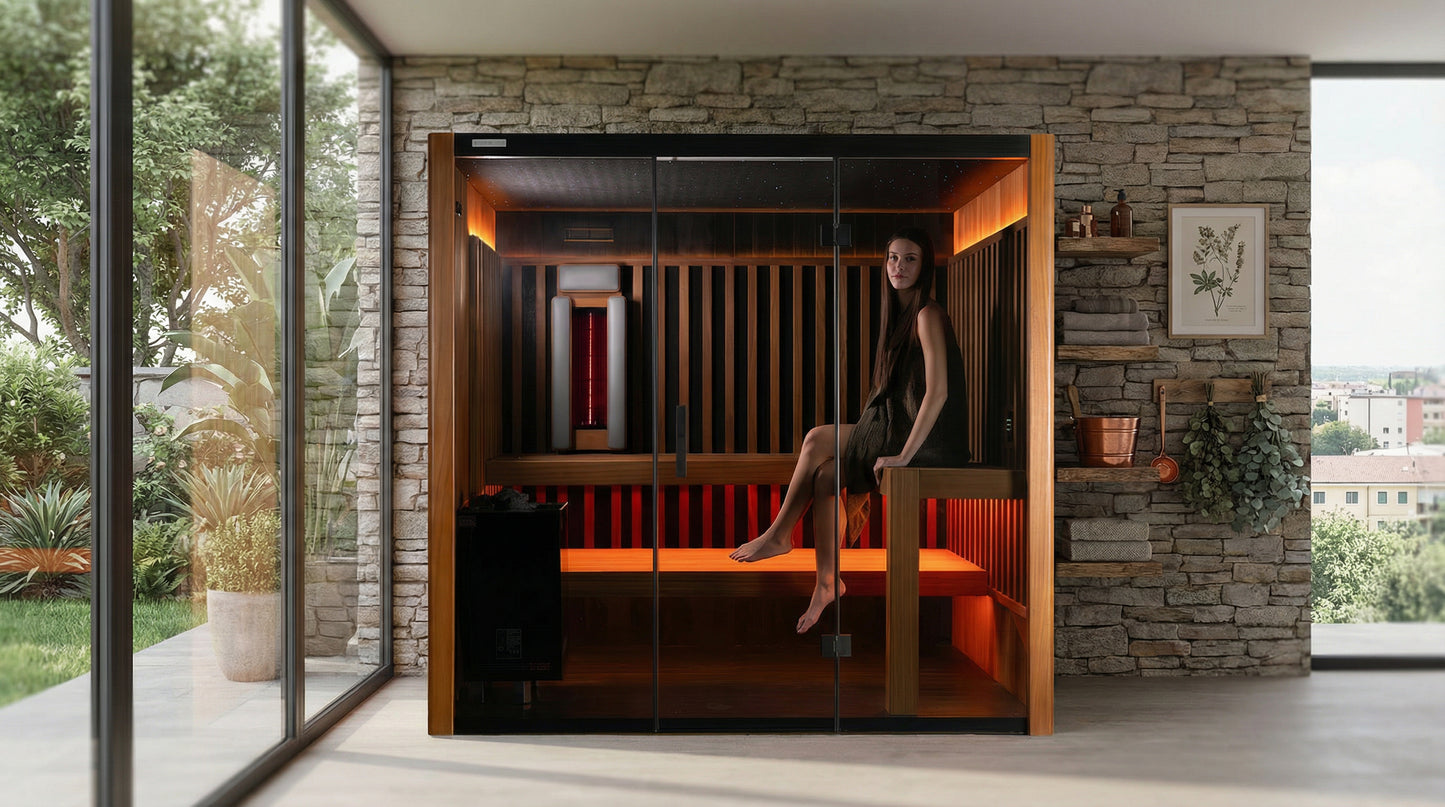 OKA Fusion Synergy 3 sauna layout visualisation
