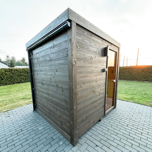 Halo Saunas Zen Box 2.2m x 2.2m Traditional Sauna - Nuovo Luxury - Outdoor Sauna