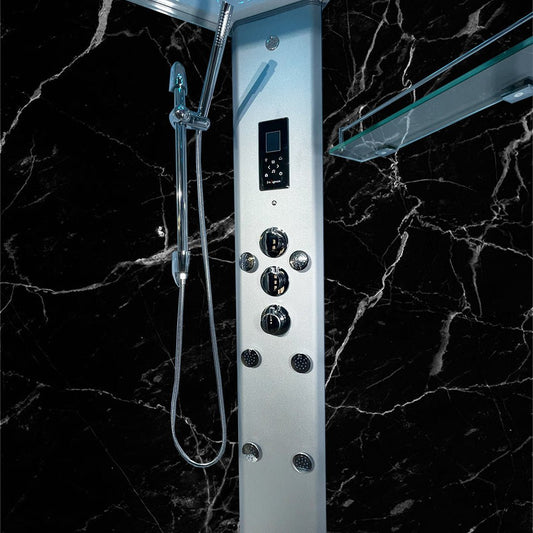 Insignia Rectangular Steam Shower - Black Marble - Nuovo Luxury - Steam Shower