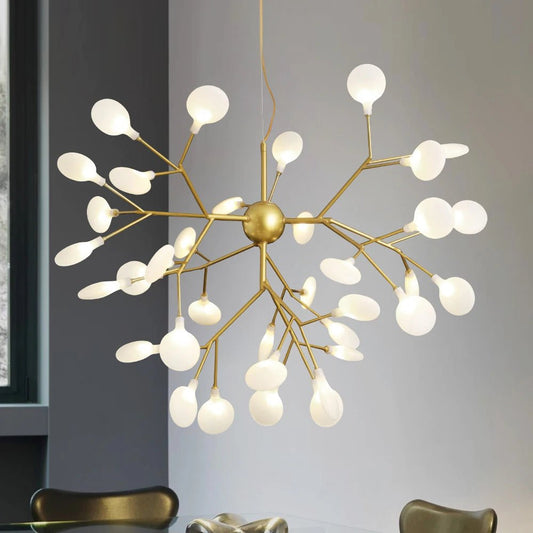 Nordic Firefly LED Chandelier – Modern Gold Ceiling Pendant Light - Nuovo Luxury -