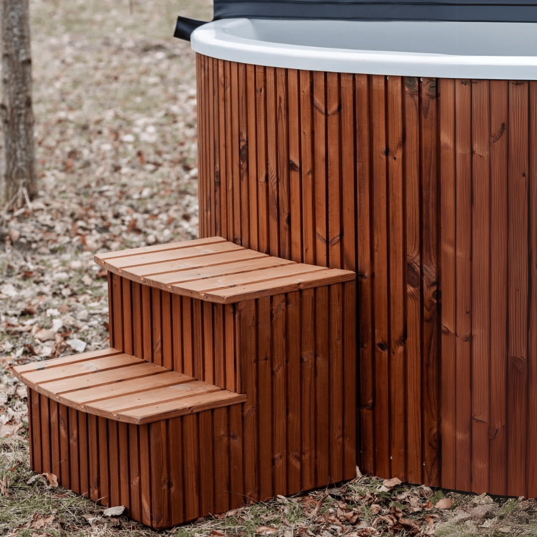 Nordic Glow Wood - Fired Hot Tub (External Heater) - Nuovo Luxury - Hot Tub