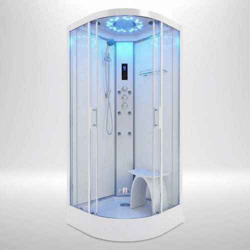 Platinum Steam Shower 1000x1000mm - Chrome Frame / Clear Glass