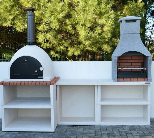 XclusiveDecor Napoli Outdoor Kitchen - BBQ and Wood Fired Pizza Oven - Nuovo Luxury - Wood Fire Pizza Oven