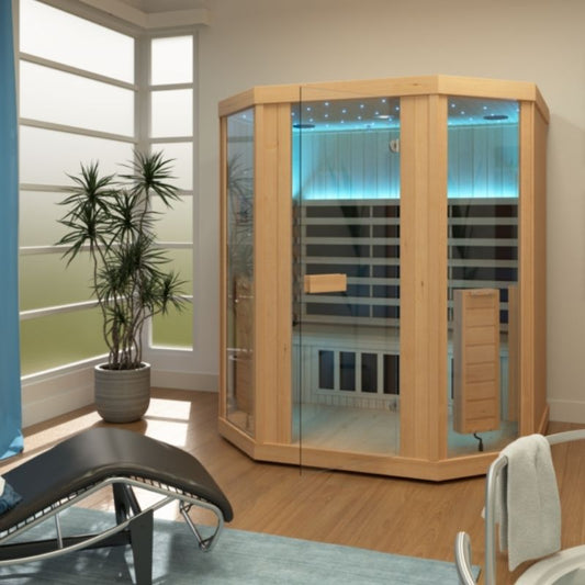 GH Vision T3 3 - Person Low EMF Full Spectrum Infrared Sauna - Nuovo Luxury - Indoor Infrared Sauna