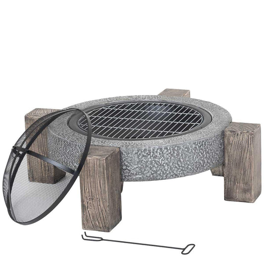 Lifestyle Calida MGO Fire Pit With Removable Grill - Nuovo Luxury - Fire Pit