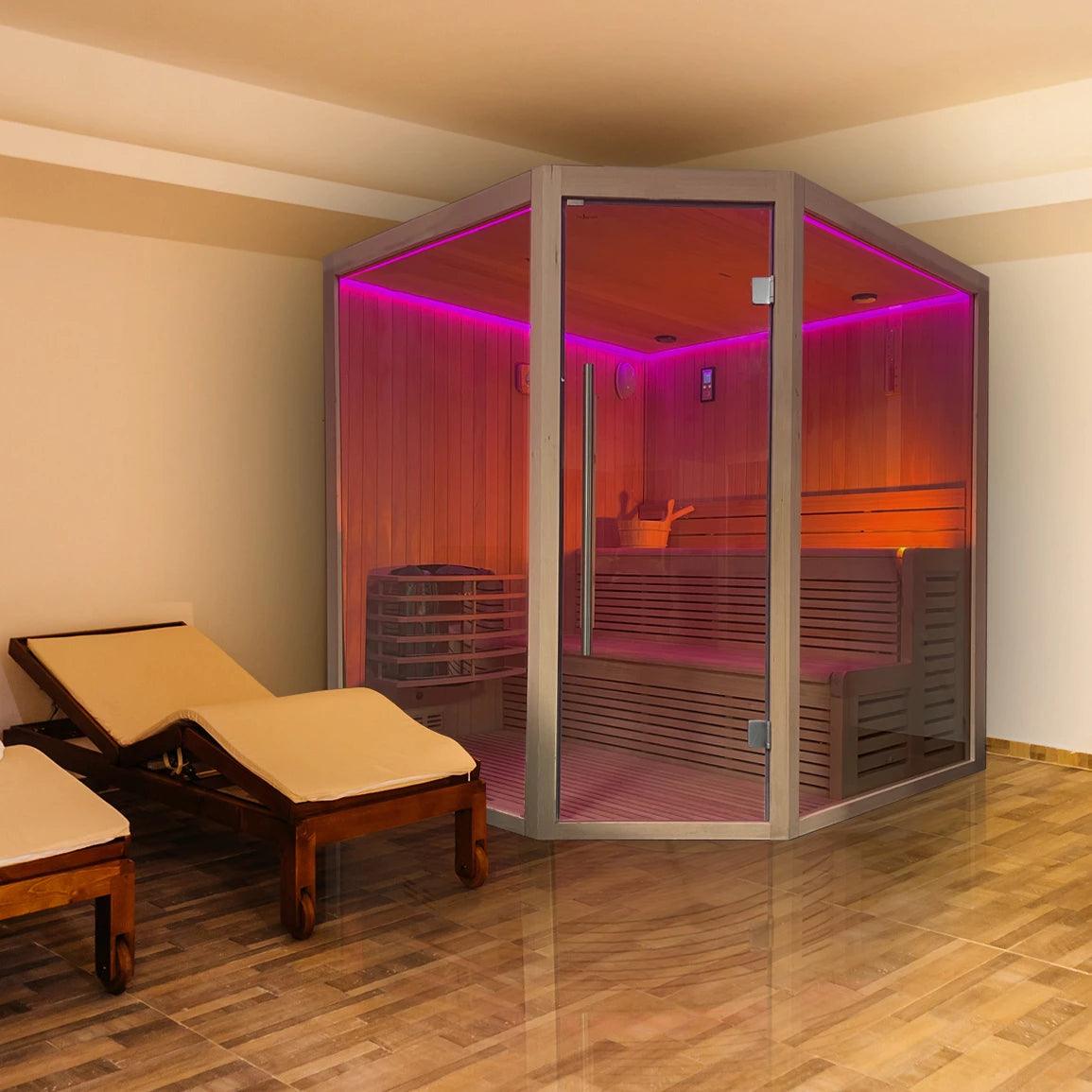 4 Person Indoor Infrared Saunas - Nuovo Luxury
