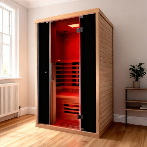 Indoor infrared sauna in a modern UK home