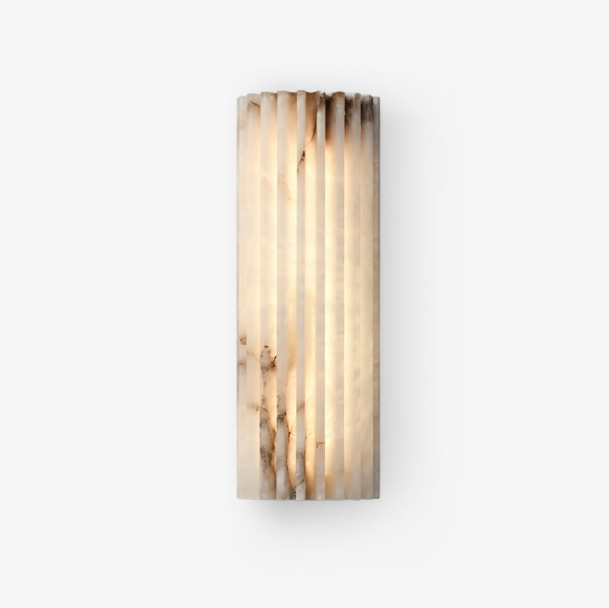 Alabaster wall lights collection, Lastra ribbed alabaster wall light