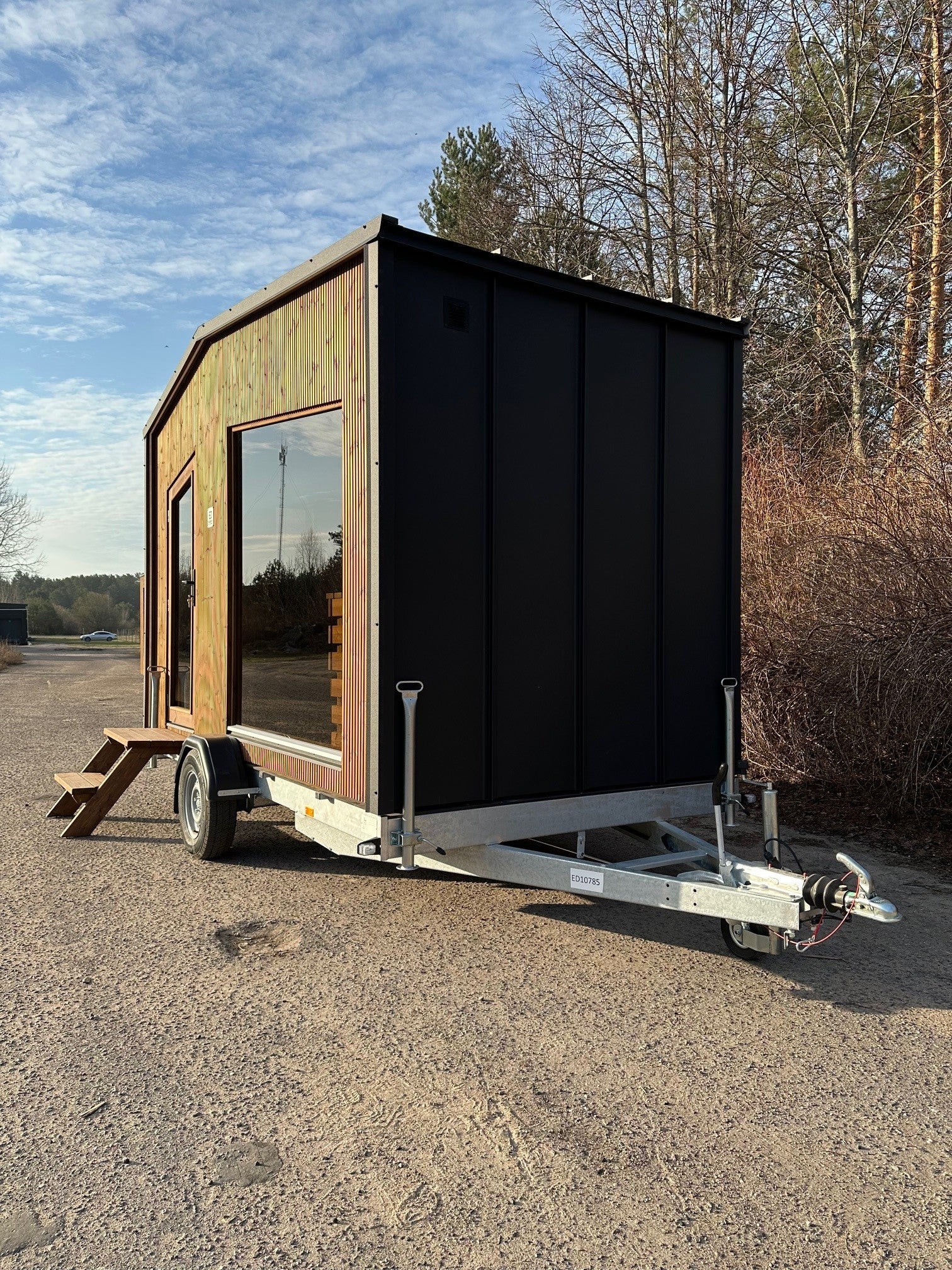The Nomad sauna heater with olivine diabase sauna stones