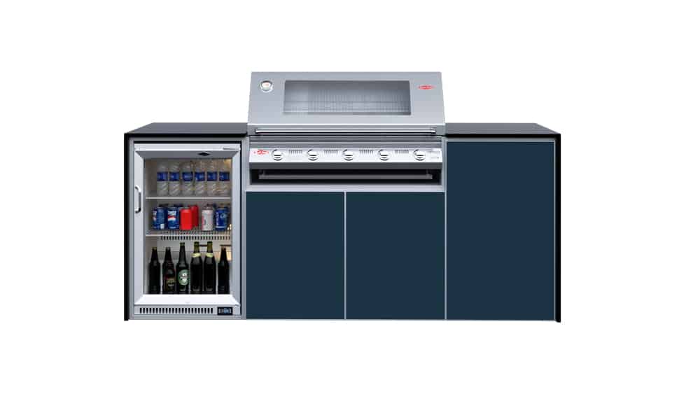 FrescoPro Canberra Outdoor Kitchen with S3000S 5 Burner Barbeque - Dekton/ Dekton Doors - Nuovo Luxury