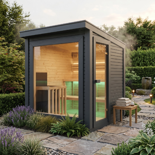 2m Box Sauna — 4-Person Outdoor Garden Sauna