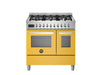 Bertazzoni Professional 90cm Range Cooker Twin Oven Dual Fuel Yellow - Nuovo Luxury