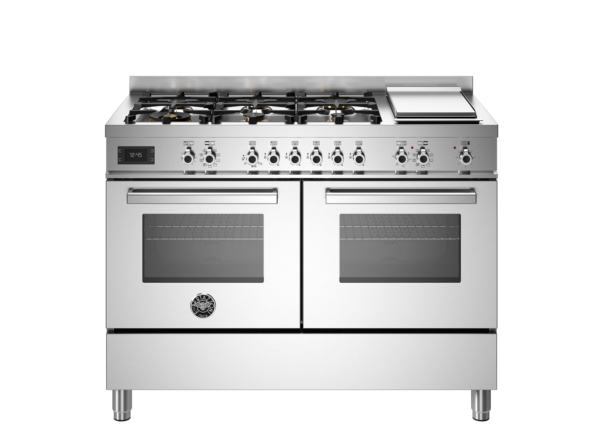Bertazzoni Professional 120cm Range Cooker Twin Dual Fuel Stainless Steel - Nuovo Luxury
