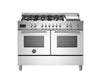 Bertazzoni Professional 120cm Range Cooker Twin Dual Fuel Stainless Steel - Nuovo Luxury