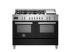 Bertazzoni Professional 120cm Range Cooker Twin Dual Fuel Black - Nuovo Luxury
