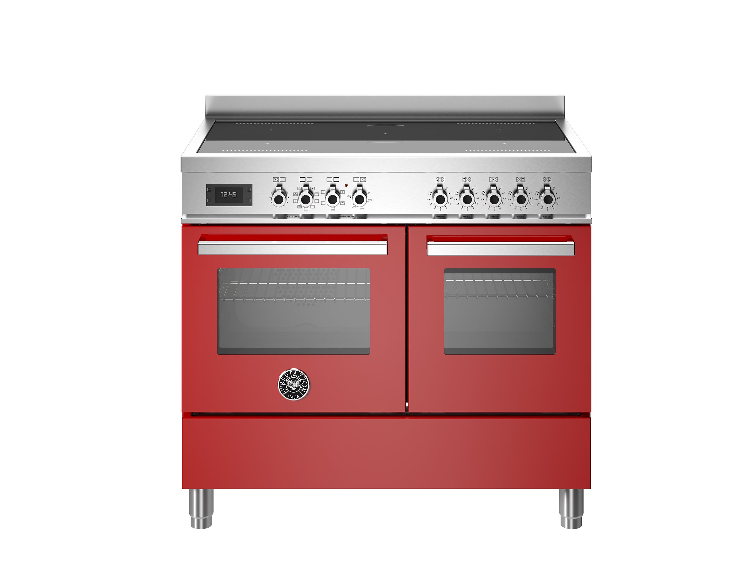 Bertazzoni Professional 100cm Range Cooker Twin Oven Electric Induction Red - Nuovo Luxury