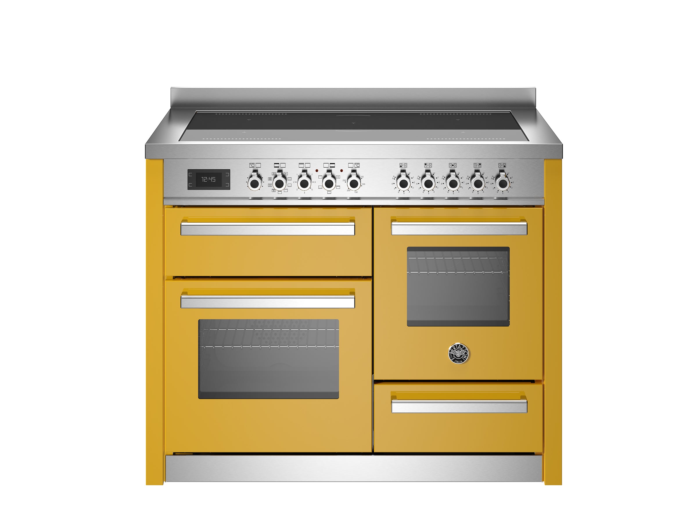 Bertazzoni Professional 110cm Range Cooker XG Oven Induction Gloss Yellow - Nuovo Luxury