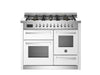 Bertazzoni Professional 110cm Range Cooker XG Oven Dual Fuel Gloss White - Nuovo Luxury