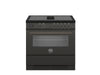 Bertazzoni Professional 90cm Range Vented Induction Carbonio - Nuovo Luxury