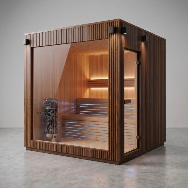 The Outpost outdoor garden sauna exterior view