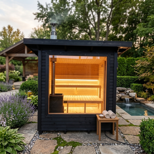 2m Box Sauna — 4-Person Outdoor Garden Sauna