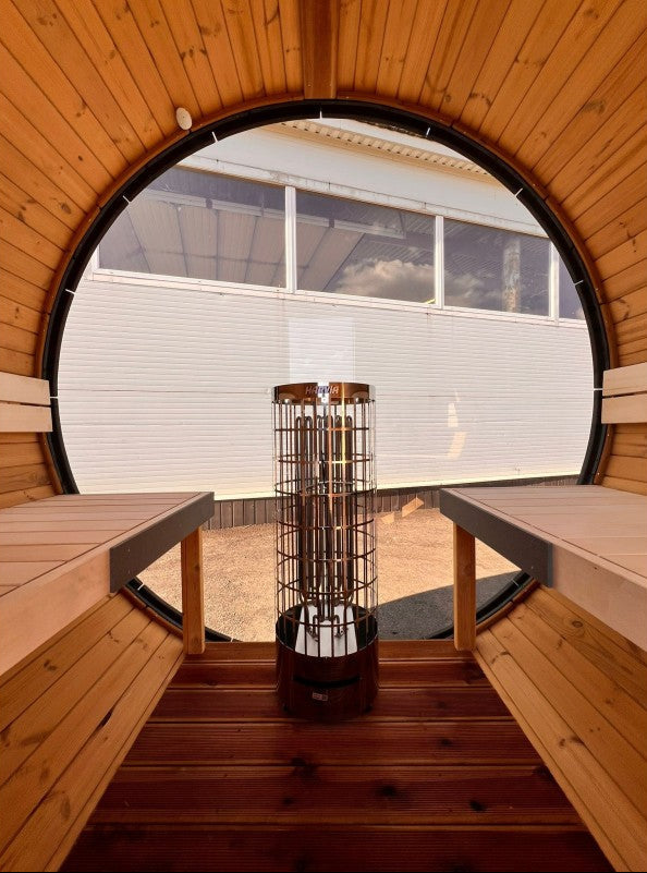 Atlas 2m Barrel Sauna - interior heater
