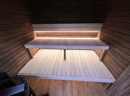 Nuovo Luxury 2m Box Sauna - exterior lighting