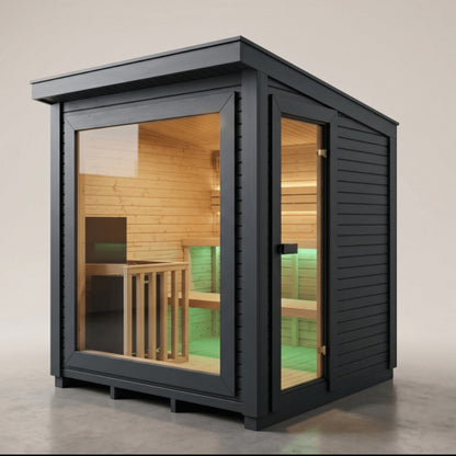 Nuovo Luxury 2m Box Sauna - exterior view