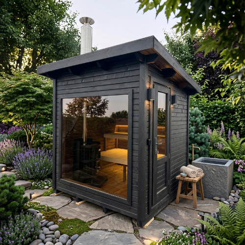 2m Box Sauna — 4-Person Outdoor Garden Sauna