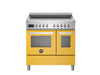 Bertazzoni Professional 90cm Range Cooker Twin Oven Electric Induction Yellow - Nuovo Luxury