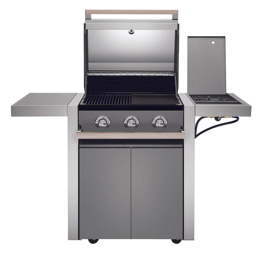 BeefEater 1500 Series - 5 Burner BBQ & Side Burner Trolley - Nuovo Luxury