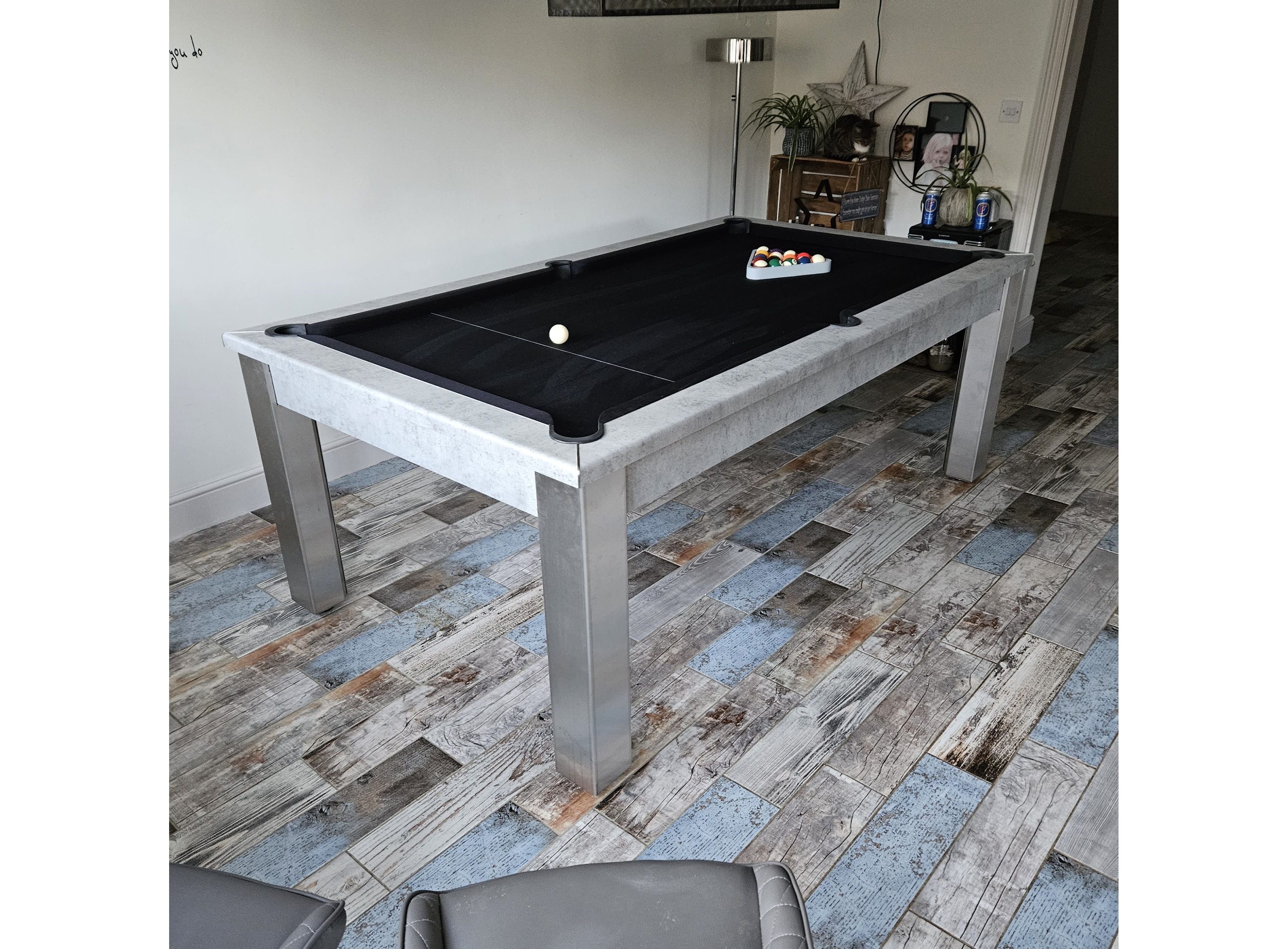 FMF Elixir Slate Bed Pool Dining Table | 6ft & 7ft Sizes - Nuovo Luxury