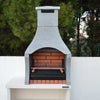 XclusiveDecor Firenze Charcoal Barbecue Grill with Side Table - Nuovo Luxury