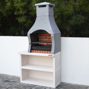 XclusiveDecor Firenze Charcoal Barbecue Grill with Side Table - Nuovo Luxury