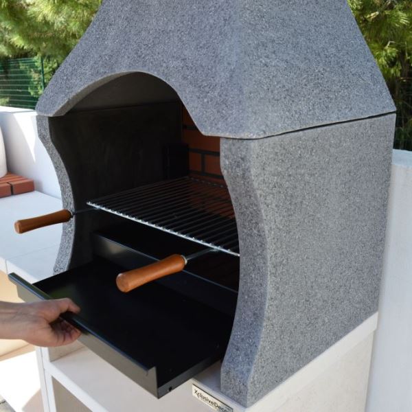 XclusiveDecor Firenze Charcoal Barbecue Grill with Side Table - Nuovo Luxury
