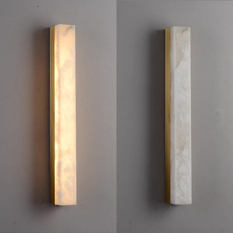 Spanish marble linear wall light natural veining