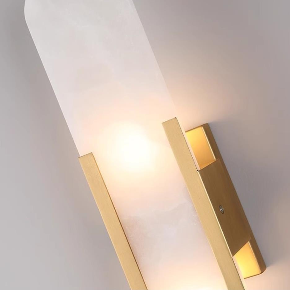 Brass and stone wall light product view