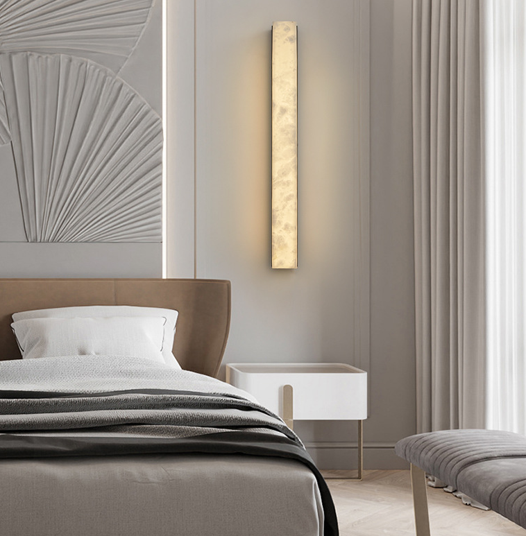 Copper alabaster wall strip light TV wall