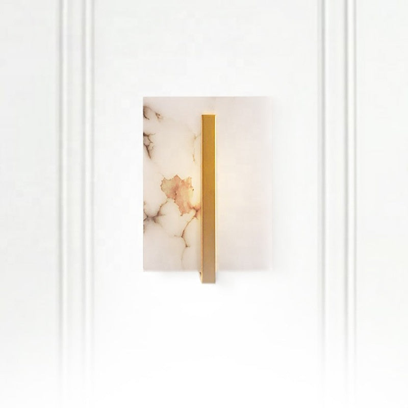 Alabaster gold brass wall sconce product view