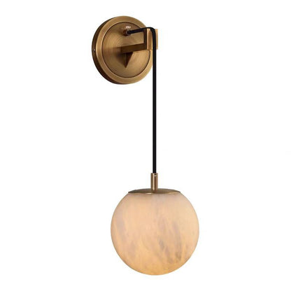Recessed alabaster brass wall light product view