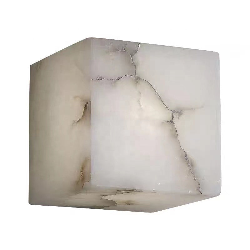 Square alabaster wall sconce product view