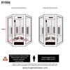 Home Infrared Sauna KY006 - 1300mm x 1300mm