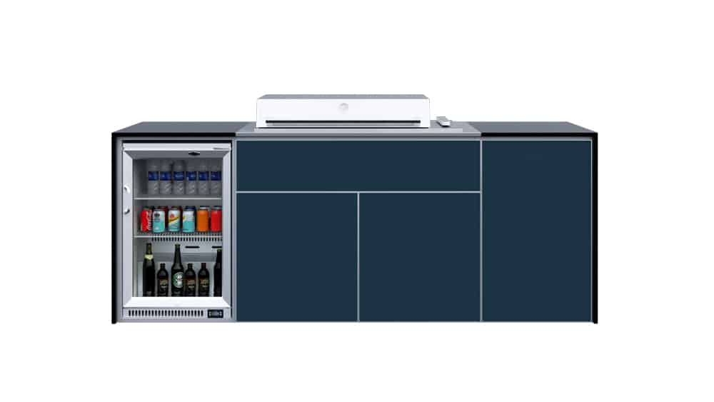FrescoPro Canberra Outdoor Kitchen with Pro Line 6 Burner Barbeque- Dekton / ACP Doors - Nuovo Luxury