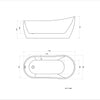 Cannes Freestanding Bathtub 1700 x 780 - Nuovo Luxury
