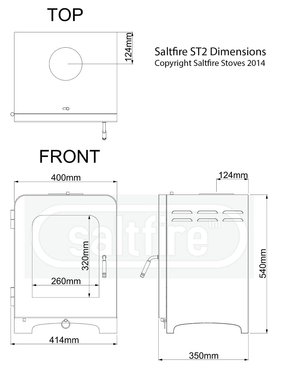 Saltfire ST2 Multi-Fuel / Wood Burning Stove