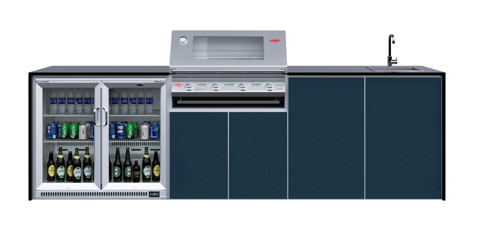 FrescoPro Augusta Outdoor Kitchen With 7000P 4 Burner BBQ - Dekton / ACP Doors - Nuovo Luxury